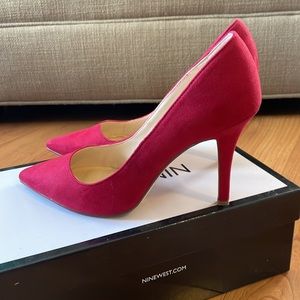 Nine West heels, red, size 8, in great condition (NW7 Jackpot)